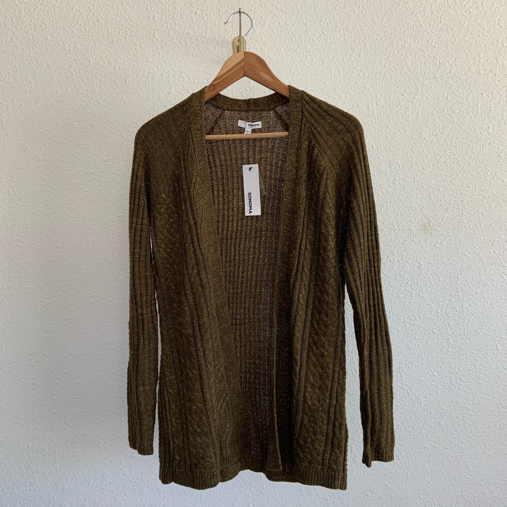 NWT Sonoma Long Green Sweater